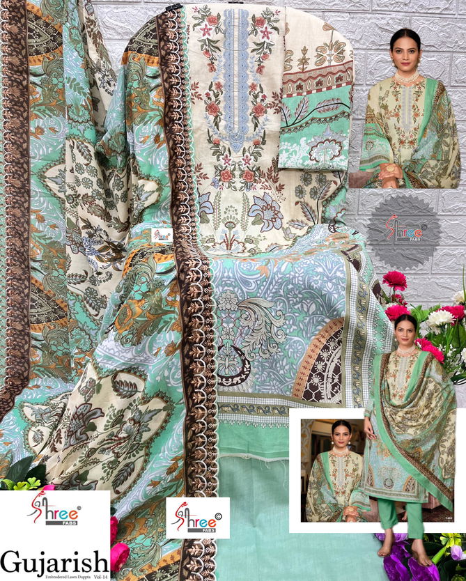 Gujarish Vol 14 By Shree Embroidery Cotton Pakistani Dress Material Wholesale Shop In Surat